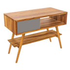 Consolle da bagno in Teak naturale 100cm serie Feelgood Small Cipi con cassetto Grigio fumo by CeramicStore | Lo specialista del tuo bagno