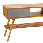  Consolle da bagno in Teak naturale 100cm serie Feelgood Small Cipi con cassetto Grigio fumo by CeramicStore | Lo specialista del tuo bagno