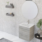 Composizione bagno sospesa Smack a 2 cassetti 55x62 con lavabo