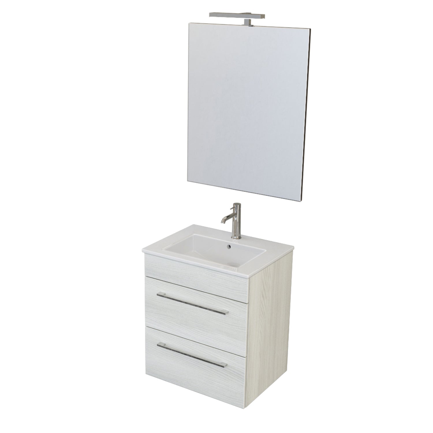  Composizione bagno sospesa Smack a 2 cassetti 55x62 con lavabo