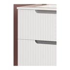  Mobile bagno sospeso Cubi&Co Malta 80 con frontale cannettato - Bianco Lucido by CeramicStore | Lo specialista del tuo bagno