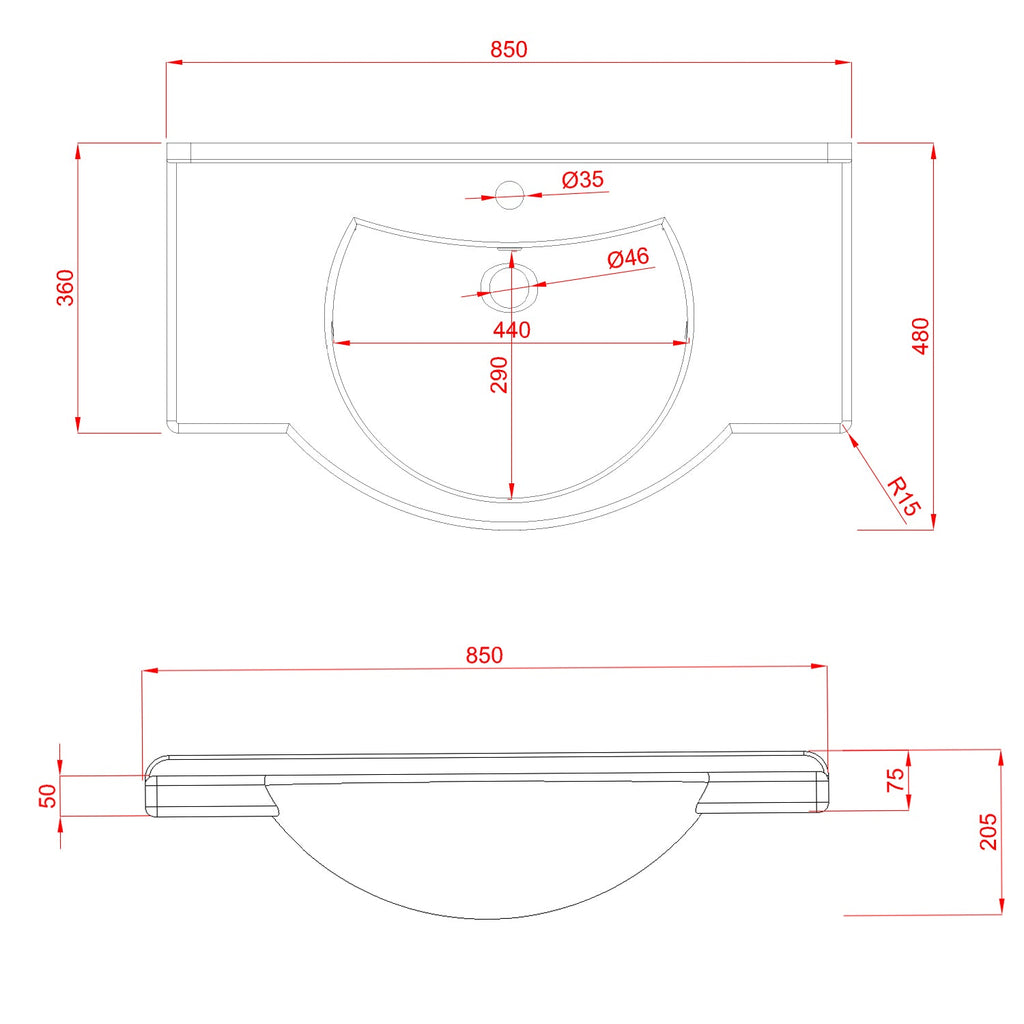  Mobile bagno a terra modello Rimini08 cm 85x195x48 rovere nabucco by CeramicStore | Lo specialista del tuo bagno