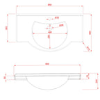  Mobile bagno a terra modello Rimini08 cm 85x195x48 rovere nabucco by CeramicStore | Lo specialista del tuo bagno