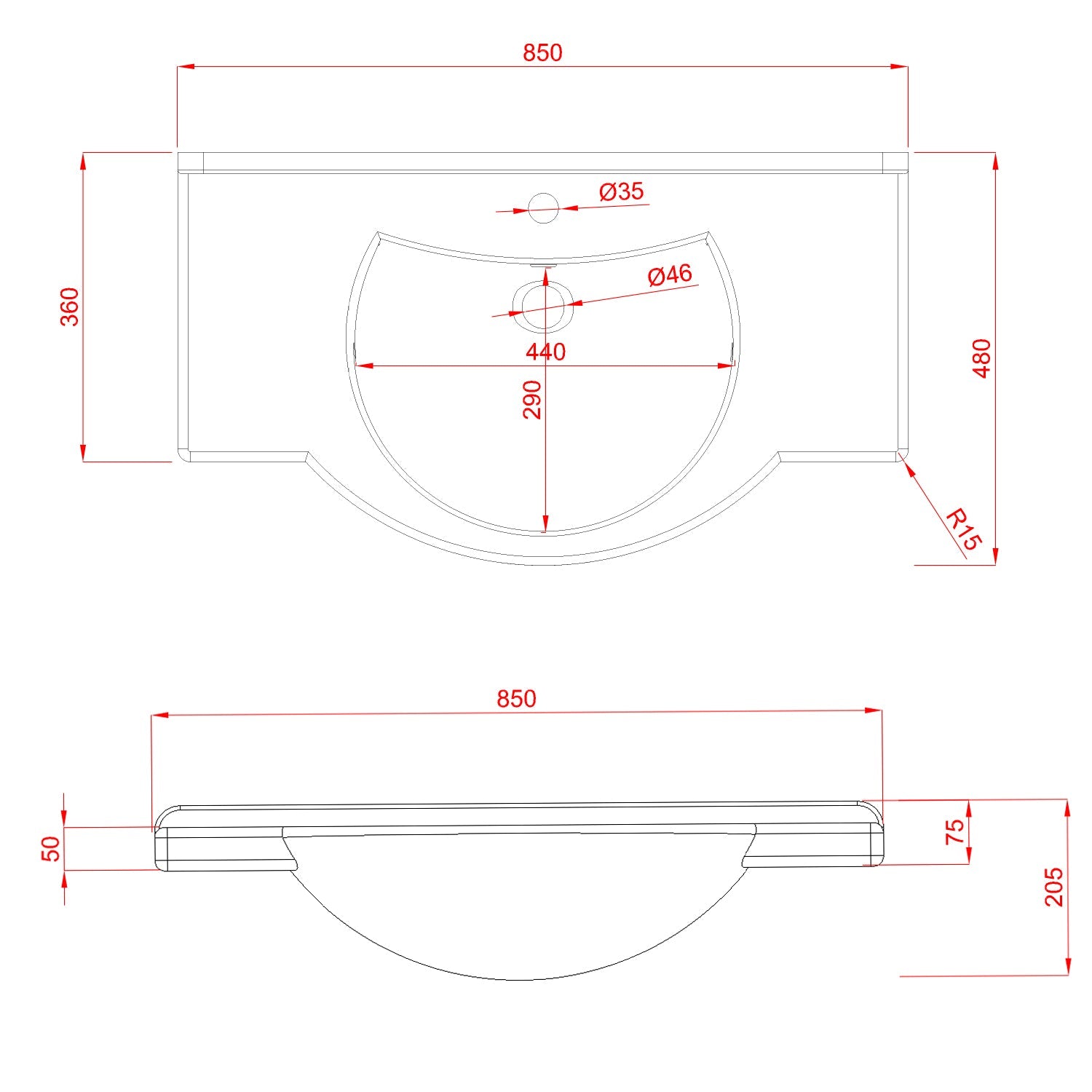  Mobile bagno a terra modello Rimini08 cm 85x195x48 rovere nabucco by CeramicStore | Lo specialista del tuo bagno