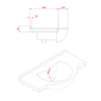  Mobile bagno a terra modello Rimini08 cm 85x195x48 rovere nabucco by CeramicStore | Lo specialista del tuo bagno