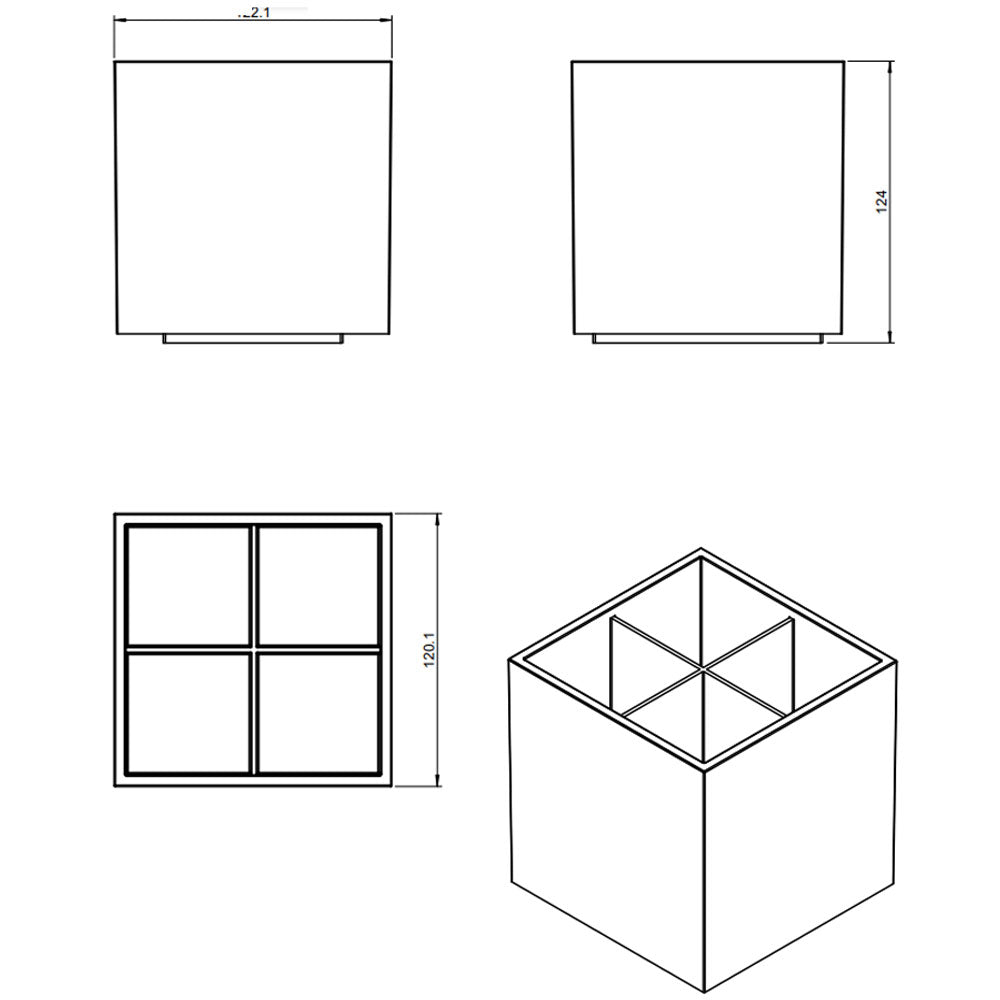  Contenitore porta trucchi da appoggio in vetro acrilico della collezione 'Bath Life' by Cosmic - Bianco by CeramicStore | Lo specialista del tuo bagno