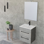 Composizione bagno sospesa Smack a 2 cassetti 55x62 con lavabo