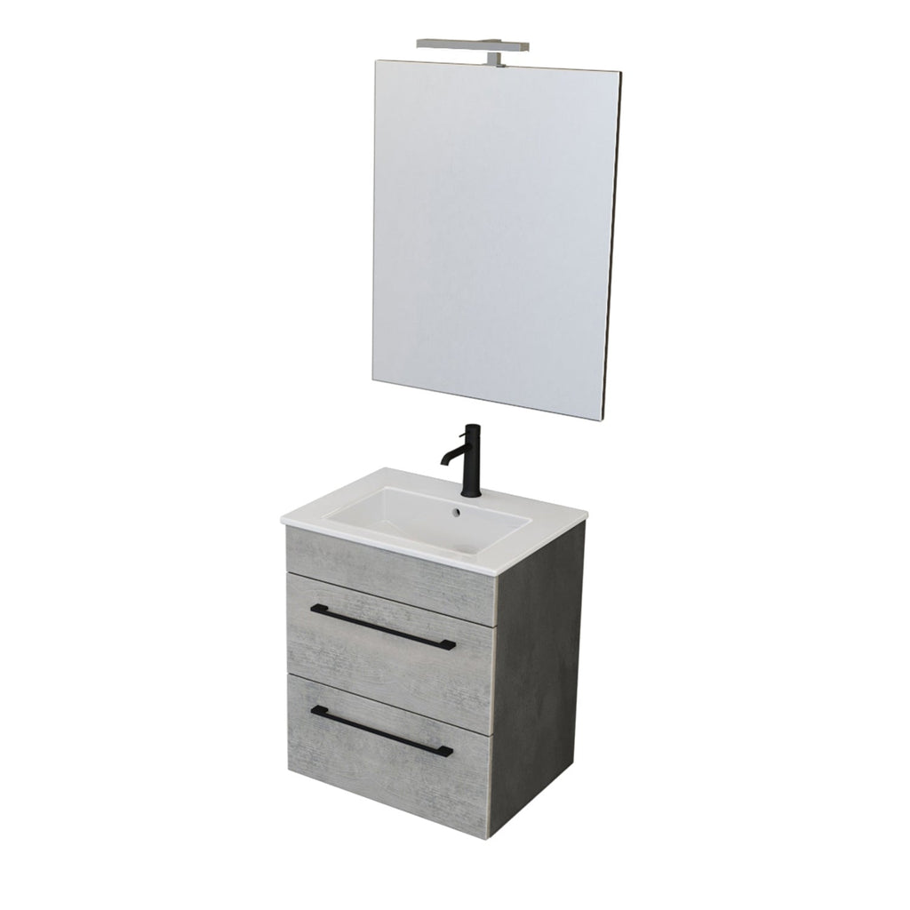  Composizione bagno sospesa Smack a 2 cassetti 55x62 con lavabo
