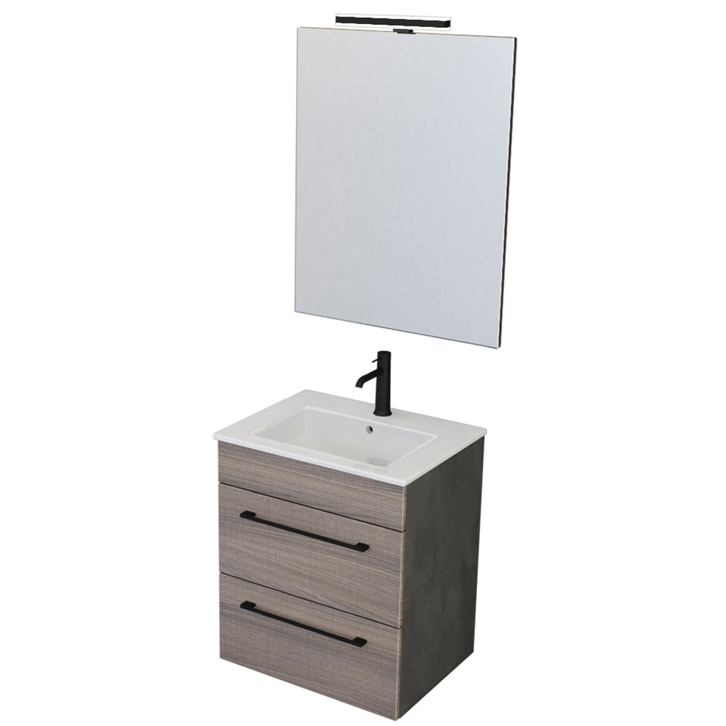  Composizione bagno sospesa Smack a 2 cassetti 55x62 con lavabo