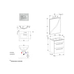  specchio con lampada LED olmo naturale e cemento by CeramicStore | Lo specialista del tuo bagno