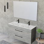 Composizione bagno sospesa Smack a 2 cassetti 118x62 con doppio lavabo