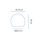  Lampada da tavolo modello Buly a luce fredda diametro 40 cm - Bianco by CeramicStore | Lo specialista del tuo bagno