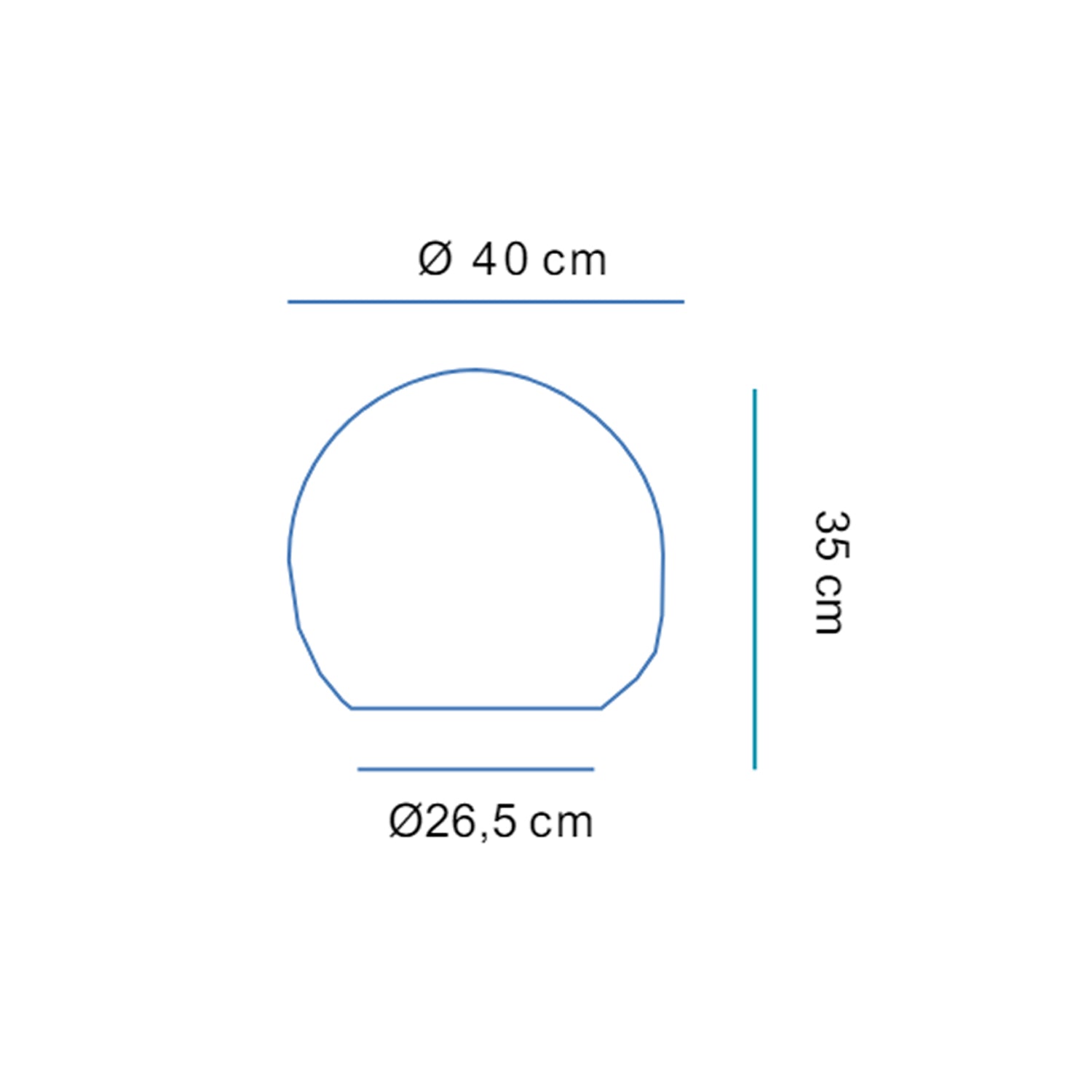  Lampada da tavolo modello Buly a luce fredda diametro 40 cm - Bianco by CeramicStore | Lo specialista del tuo bagno