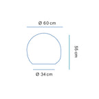  Lampada da tavolo modello Buly a luce fredda diametro 60 cm - Bianco by CeramicStore | Lo specialista del tuo bagno