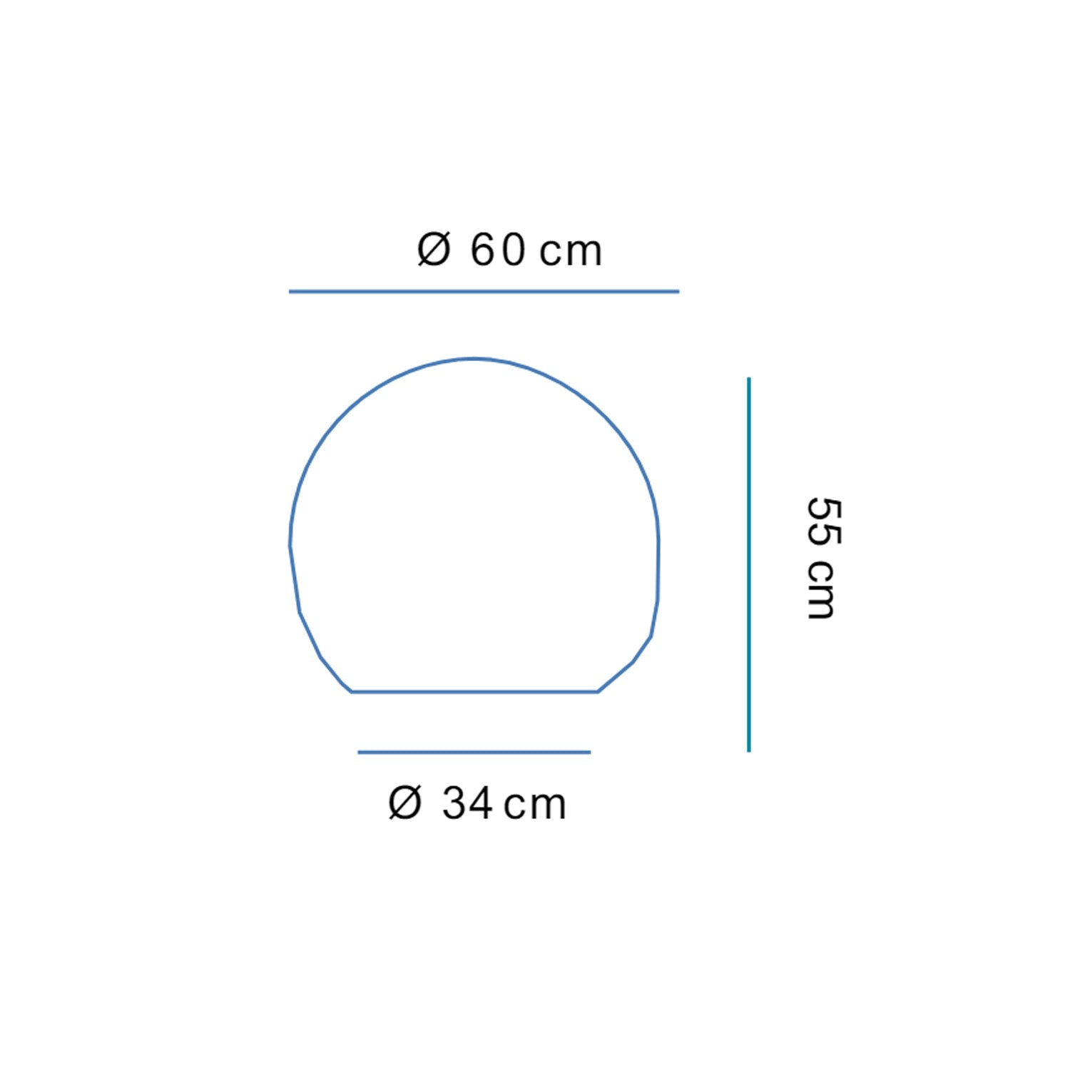  Lampada da tavolo modello Buly a luce fredda diametro 60 cm - Bianco by CeramicStore | Lo specialista del tuo bagno