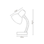  Lampada da scrittoio modello Charleston con braccio orientabile - Bianco by CeramicStore | Lo specialista del tuo bagno