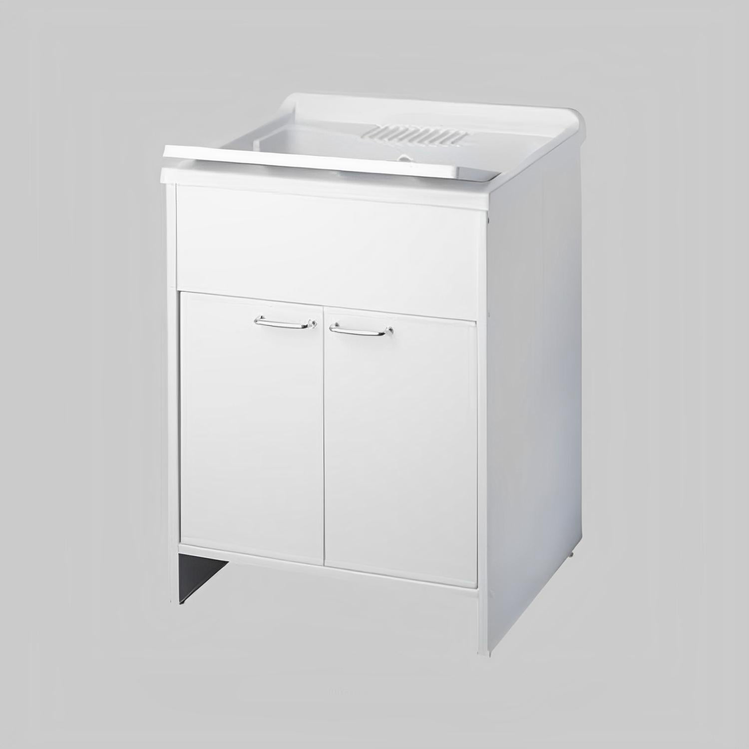 Kit mobile lavatoio BathCore con 2 ante L 60x P 50 x H 85 cm - Bianco