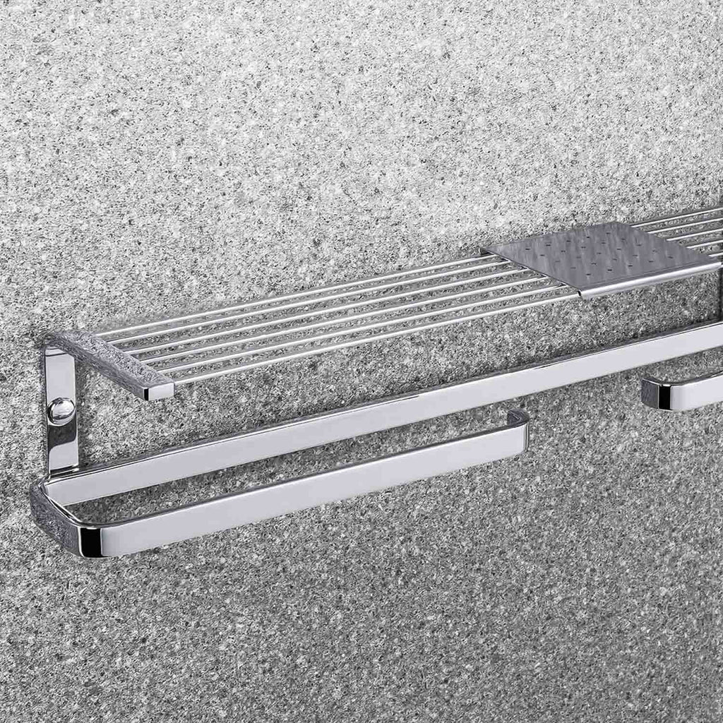  Mensola sinistra con porta salvietta e rotolo in ottone Time di Colombo Design