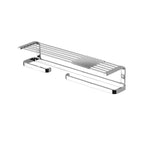 Mensola sinistra con porta salvietta e rotolo in ottone Time di Colombo Design