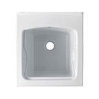  Lavatoio in ceramica bianca BathCore 51x45 cm con foro troppo pieno. Senza strizzatoio by CeramicStore | Lo specialista del tuo bagno