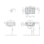  Lavatoio per rubinetteria a parete Ceramica Galassia modello MegPro11 60x38 cm by CeramicStore | Lo specialista del tuo bagno