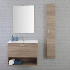 Composizione bagno sospesa Cubi&Co serie Grace 80x40 cm con vano a giorno - Rovere Tropea