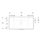 Composizione bagno da terra Cubi&Co serie Grace 80 cm con due cassetti e due ante - Bianco lucido