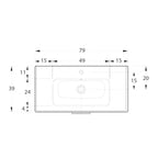 Composizione bagno Cubi&Co serie Grace 80 cm con consolle in ceramica - Rovere Tropea