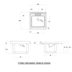 Mobile lavatoio da terra Cubi&Co linea Star 60 cm con vasca in resina - Larice