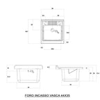 Mobile lavatoio da terra Cubi&Co linea Star 50 cm con vasca in resina - Grigio