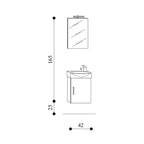  Mobile bagno sospeso Mini42 cm 42x190x29