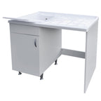 Mobile coprilavatrice 60X108 con lavatoio lavanderia e piano di appoggio. Versione con lavatrice a Destra by CeramicStore | Lo specialista del tuo bagno