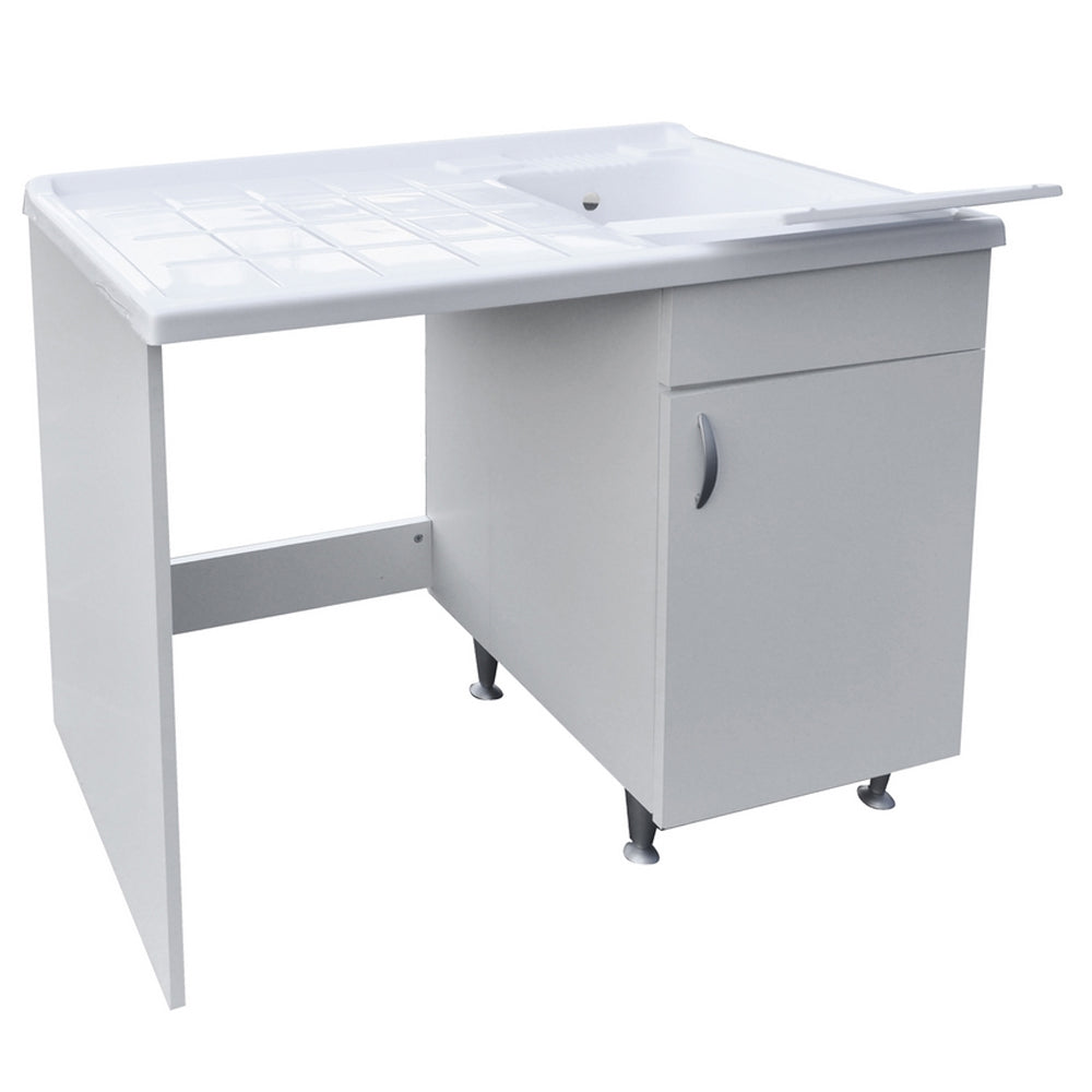 Mobile coprilavatrice cm 60X108 con lavatoio e piano di appoggio. Versione con lavatrice a Sinistra by CeramicStore | Lo specialista del tuo bagno