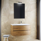 Mobile bagno sospeso con specchiera e lavabo integrato modello Emme - Sanremo by CeramicStore | Lo specialista del tuo bagno