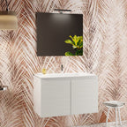 Mobile bagno sospeso con specchiera e lavabo modello Dalila - Bianco by CeramicStore | Lo specialista del tuo bagno