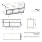  Mobile da bagno in teak CIPI PADAT150 da cm 150 con cassetto by CeramicStore | Lo specialista del tuo bagno