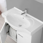 Composizione bagno sospesa Cubi&Co Star 80 cm con specchio - Bianco lucido