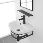 Composizione bagno Cubi&Co serie Forge 45cm in metallo - Nero