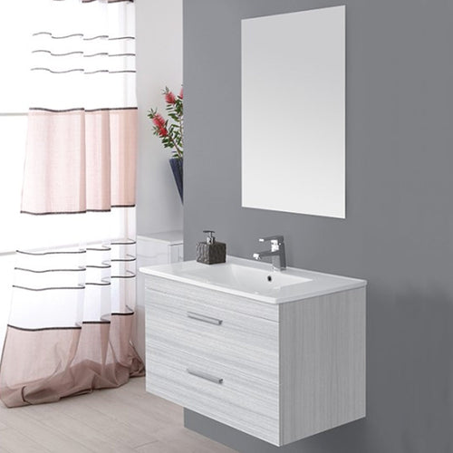 Composizione bagno sospesa Cubi&Co Star 80 cm con cassettoni - Grigio