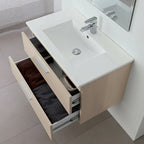Composizione bagno sospesa Cubi&Co Star 80 cm con cassettoni - Larice