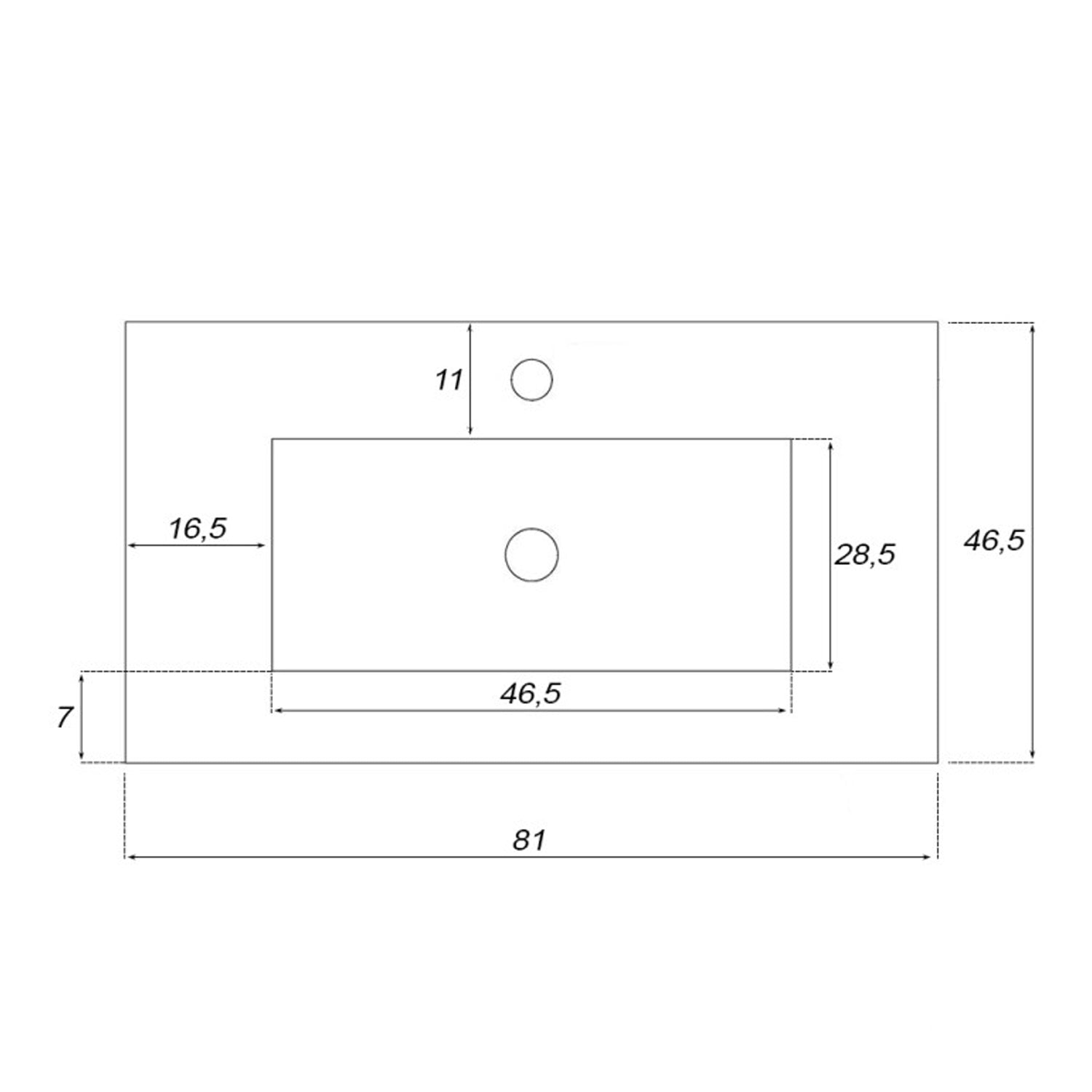 Composizione bagno sospesa Cubi&Co Star 80 cm con cassettoni - Bianco lucido