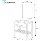 Composizione bagno Cubi&Co serie Forge 60 cm in metallo - Nero