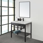 Composizione bagno Cubi&Co serie Forge 60 cm in metallo - Nero
