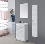 Composizione bagno a terra Cubi&Co serie Star 55 cm con specchio - Grigio