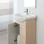 Composizione bagno a terra Cubi&Co serie Star 55 cm con specchio - Larice