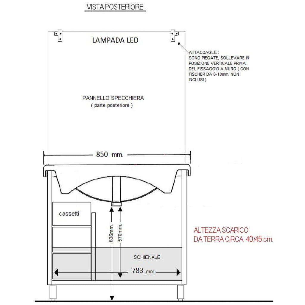  Mobile bagno modello Arianna con base 2 ante