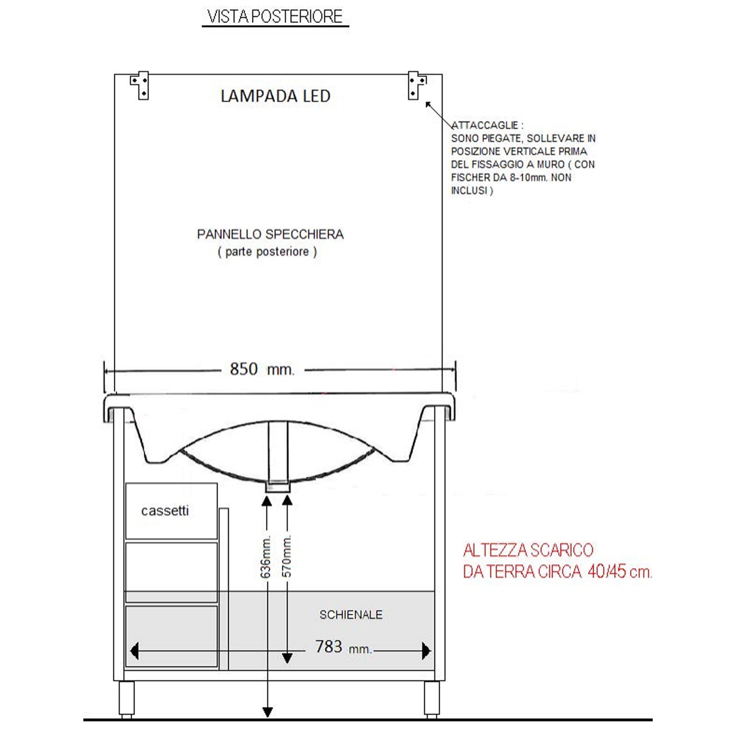  Lavabo 85 e Specchiera finitura Olmo Caffà¨ by CeramicStore | Lo specialista del tuo bagno