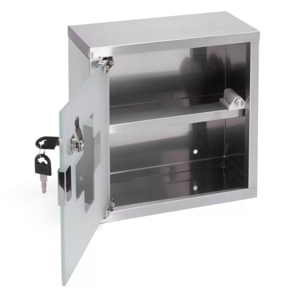  Armadietto dei medicinali con chiave Acciaio e vetro inox colore grigio by CeramicStore | Lo specialista del tuo bagno