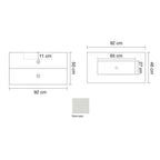  Mobile bagno sospeso con lavabo integrato modello Margherita - Bianco Opaco by CeramicStore | Lo specialista del tuo bagno