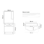  Mobile bagno a terra con specchiera e lavabo Cubi&Co modello Traccia 85 cm - Bianco Lucido by CeramicStore | Lo specialista del tuo bagno